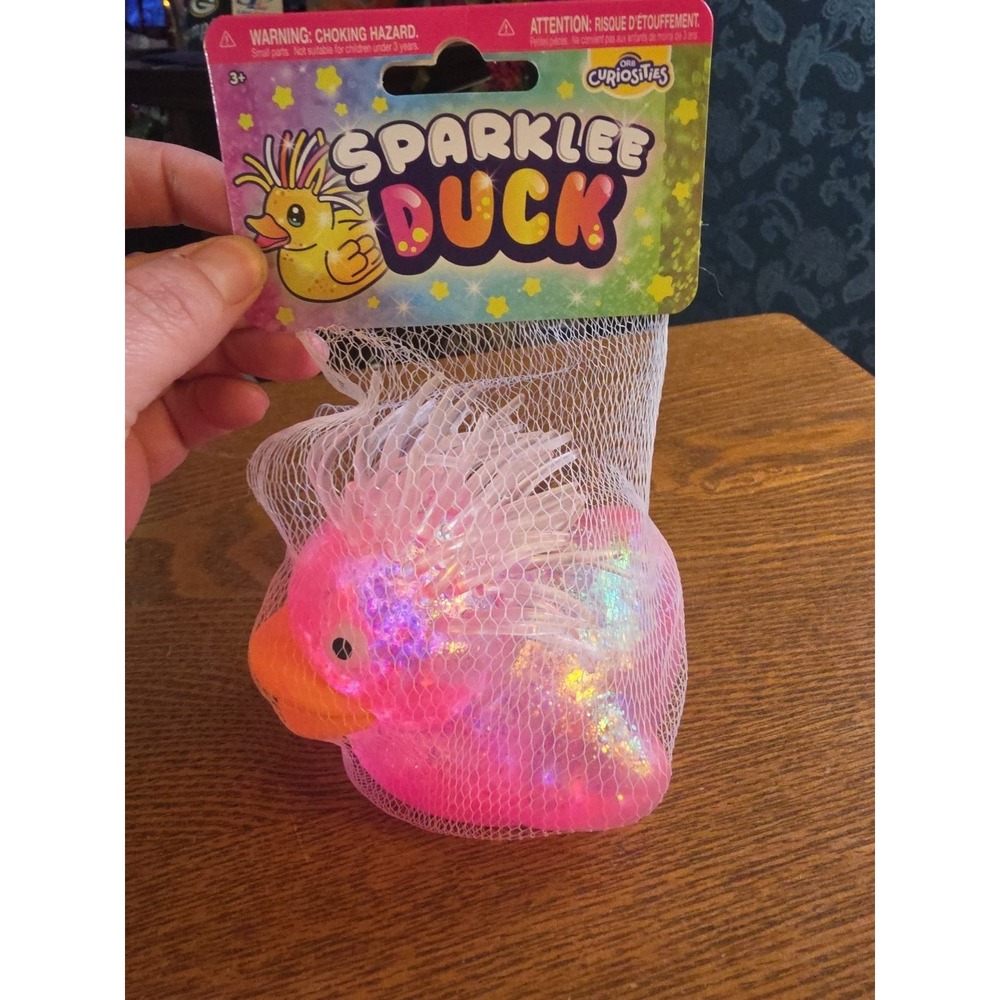 Curiosities Sparklee Duck Glitter Squishy Toy Pink‎